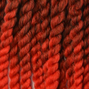 2X HAVANA MAMBO TWIST BRAID 24 Inch #1b red Black red